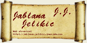 Jablana Jelikić vizit kartica